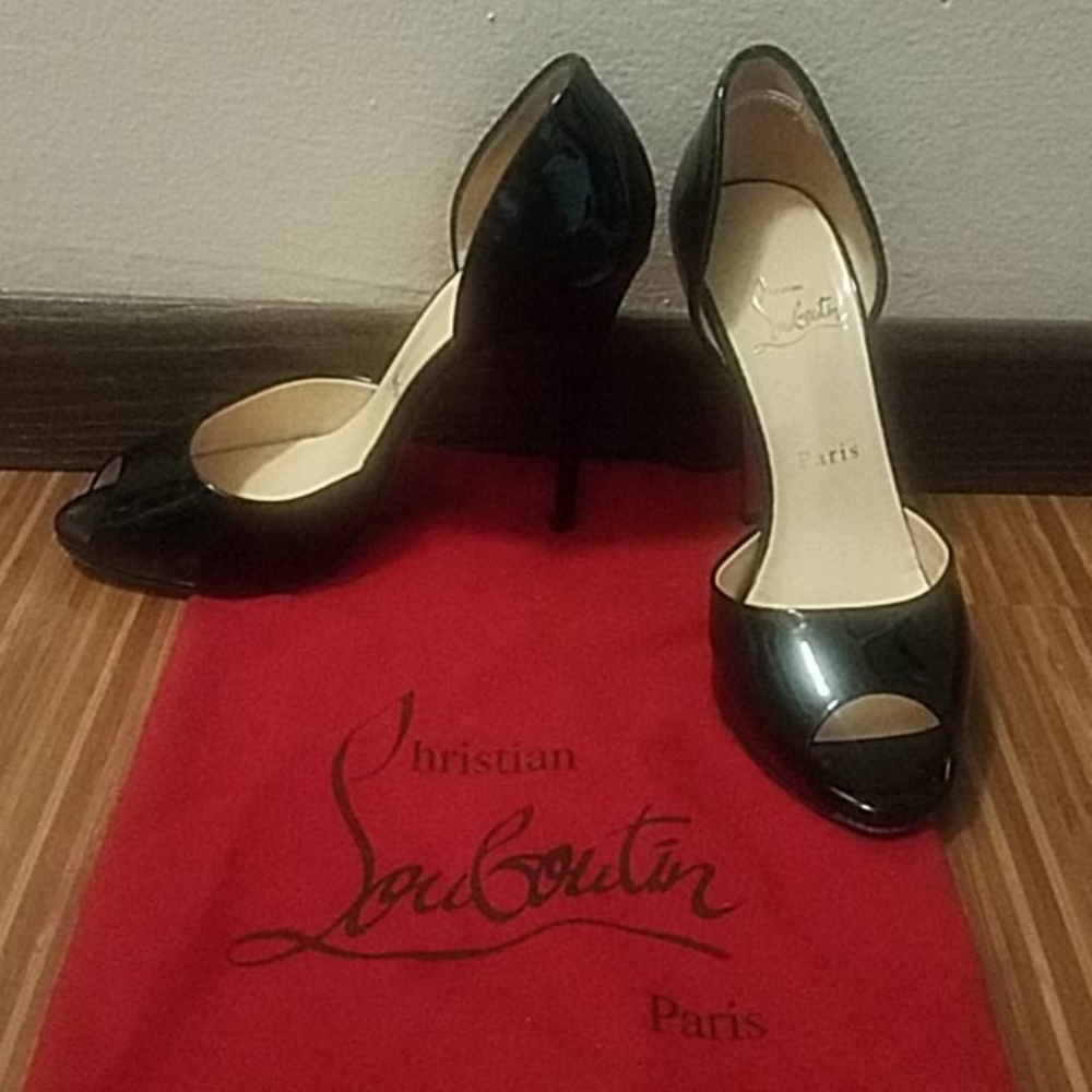 Christian Louboutin peep toe pumps